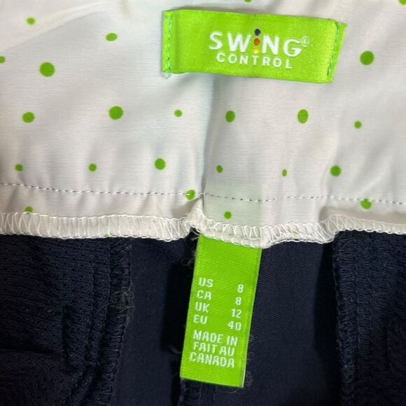 Swing Control Navy Straight-Leg Golf Pants, Size 8 - Picture 3 of 5